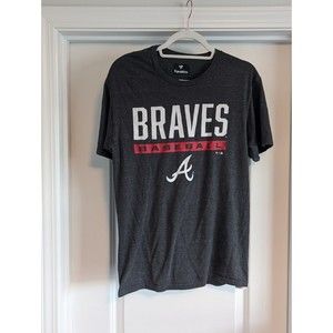 MENS FANATICS ALT BRAVES T-SHIRT GRAY SIZE M